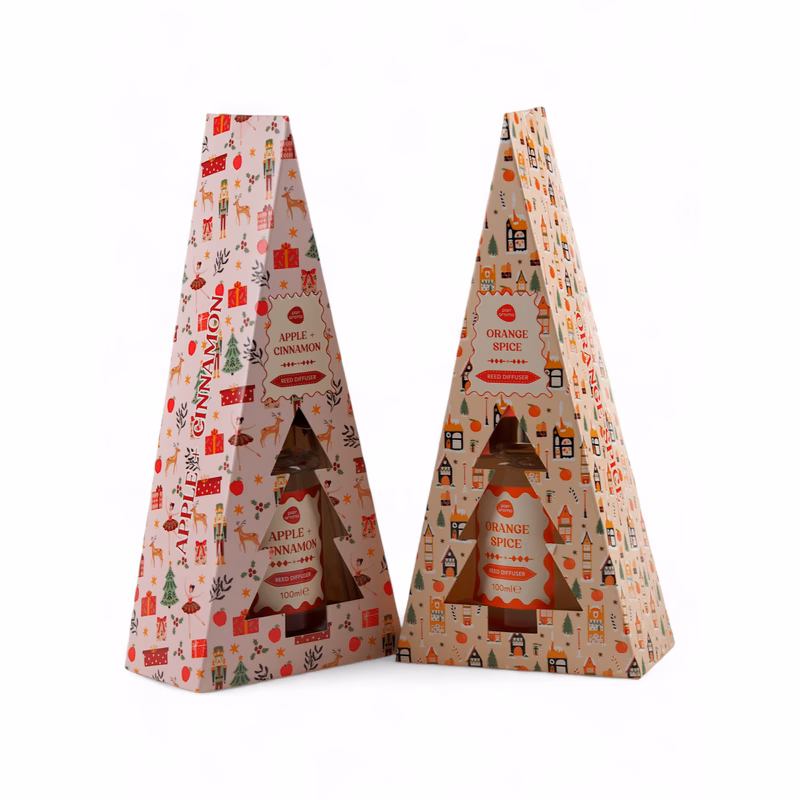 christmas reed diffuser gift set cinnamon set of 2