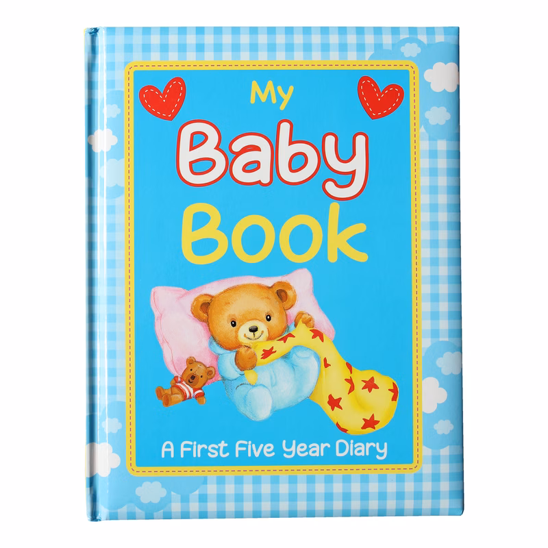 brown baby record keepsake diary birth to 5 yrs for boys or girls