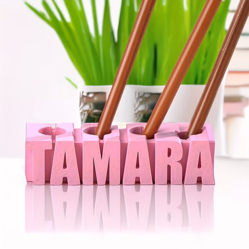 personalized name desktop organizer 3d colorful pen holder teacher and office gifts teacher appreciation gifts pencil stand end of gifts desktop accessories fun small gifts