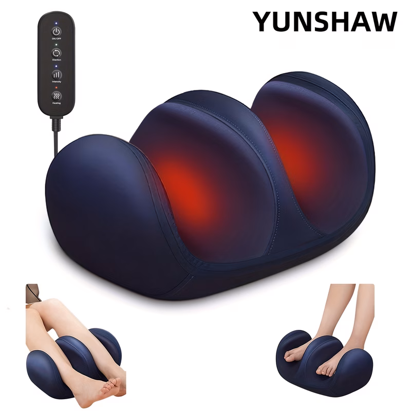 massager machine with heat 3 heat shiatsu feet and leg massager kneading rolling for calf ankle leg plantar massage gift for mom dad women men with remote control