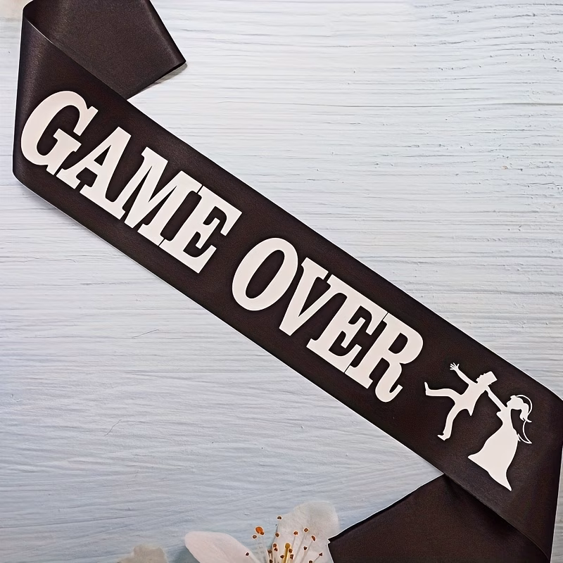 for schoolfunny groom sash for a bachelor as a wedding engagement gift for a video game enthusiast featuring a black and suitable for bridal showers and wedding celebrations