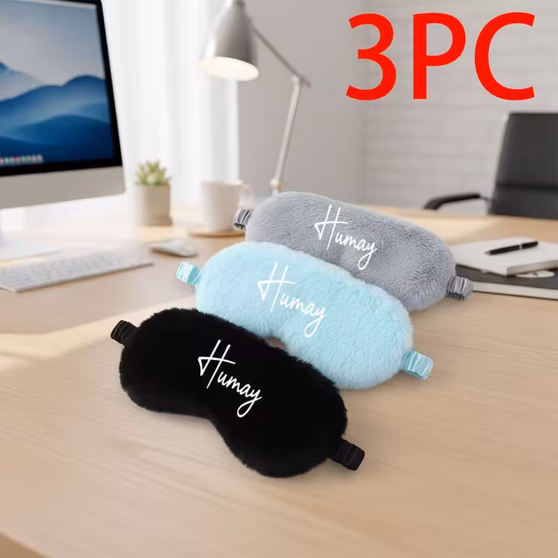 3pcs humays illustration sleep aid eye mask set gift for sleep multiple colors