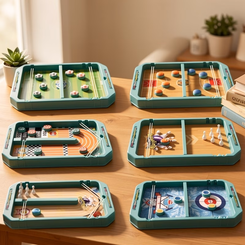 fun 6 in 1 board game board finger soccer mini bowling game basketball shooting game interactive families party toys