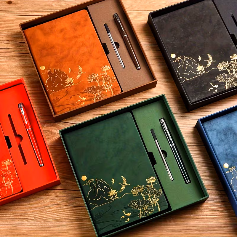 1pc notebook set as a single notebook or set set pen refill single notebook is individually packaged meeting notebook notepad cover features color changing pu material 100 sheets of inner pages a5 wor