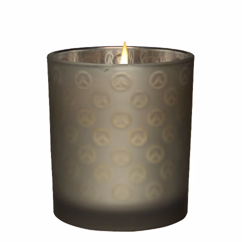 large glass candle