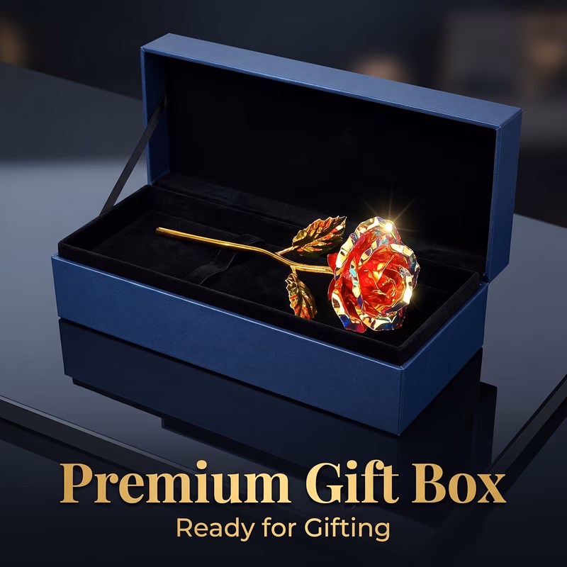 2pcs gold plated red rose eternal flowers romantic rose ornament gift for girlfriend mom valentines day mothers day suitable for easter ramadan labor day mothers day fathers day christmas gift