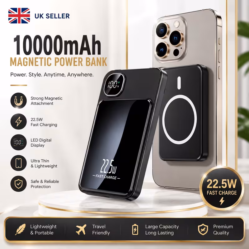2026 new 10000mah magnetic power bank 22 5w high charging portable external battery pack compatible with iphone 17 series