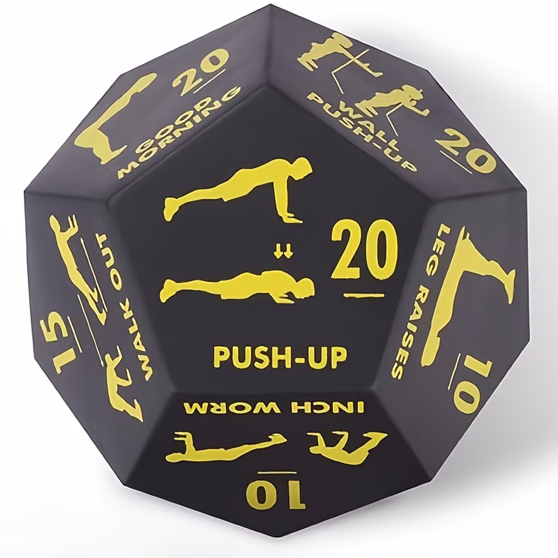 1pc fitness dice exercise ball 12 sided workout dice for home fitness aerobic exercise yoga fun motivational gym dice for fitness sports classes ideal christmas new year gift for tpu foam material
