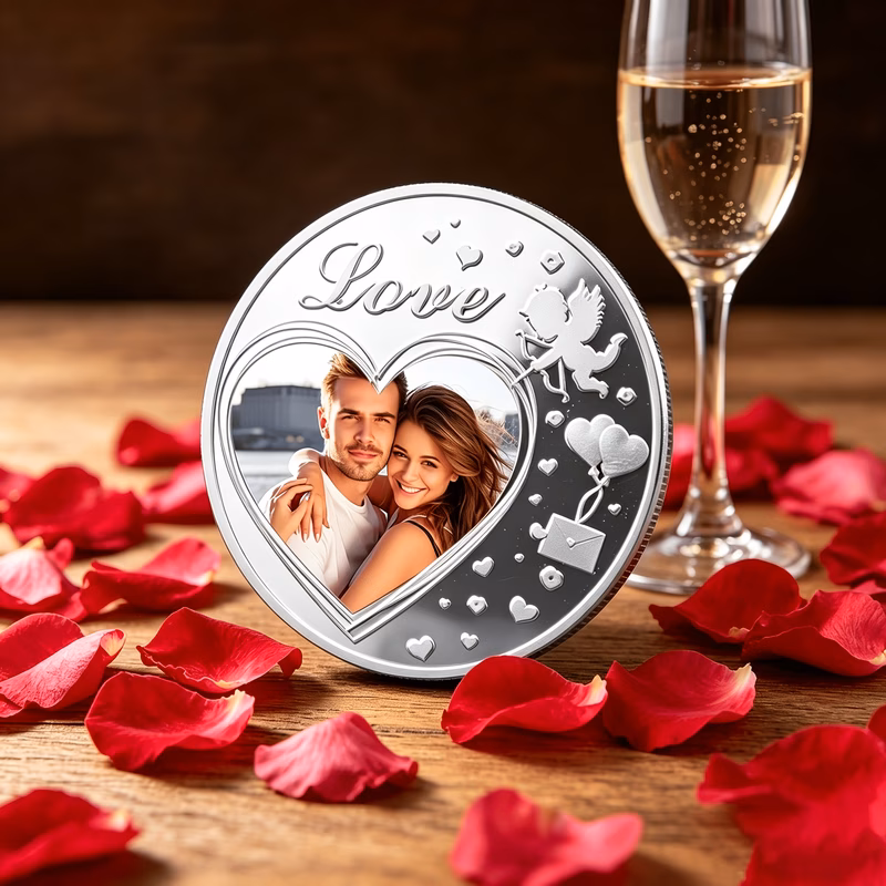 replica customized for couples printable with photos roses and hearts collectible commemorative ornaments a meaningful valentines day gift
