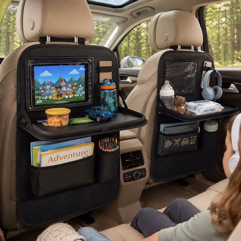 car seat storage bag with folding plate made of high quality material it with a foldable storage bracket multiple storage bags and car seat floor mats the is an for travel