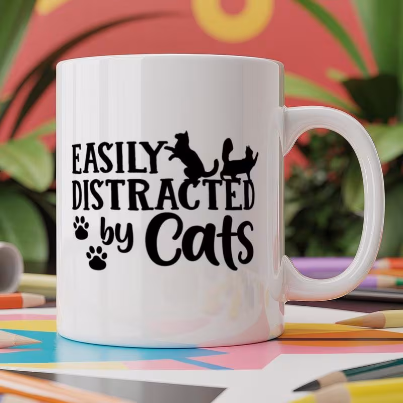 hippowarehouse mug by cats mug 11oz white ceramic coffee mug novelty print tea cup funny unique gift for men women birthday present office decor