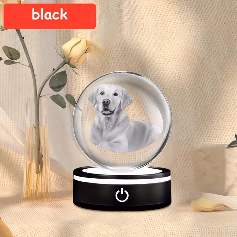 collectible figurines personalized round crystal ball ornament with laser engraving for custom text pets portraits thoughtful gift suitable for and colleagues occasions like holidays