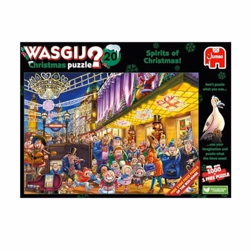 jumbo christmas 20 spirits of christmas 2 piece puzzle for and families