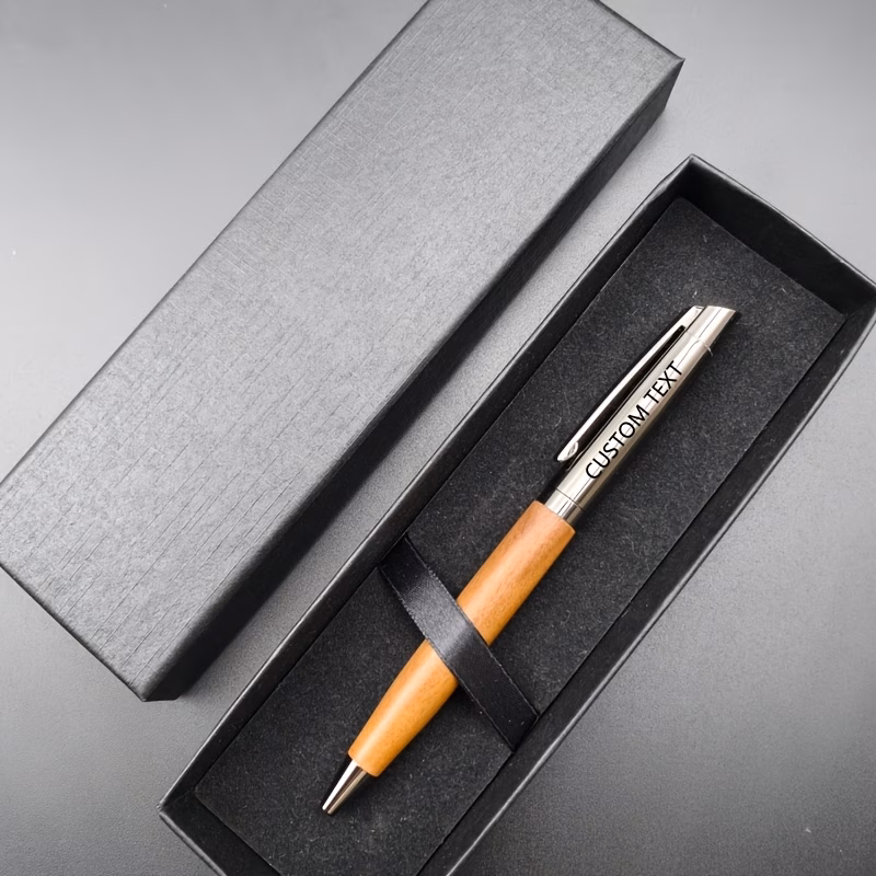 custom engraved wood metal ballpoint pen set luxury gift box set personalized name pen for men women smooth writing executive pen wedding graduation teacher gift