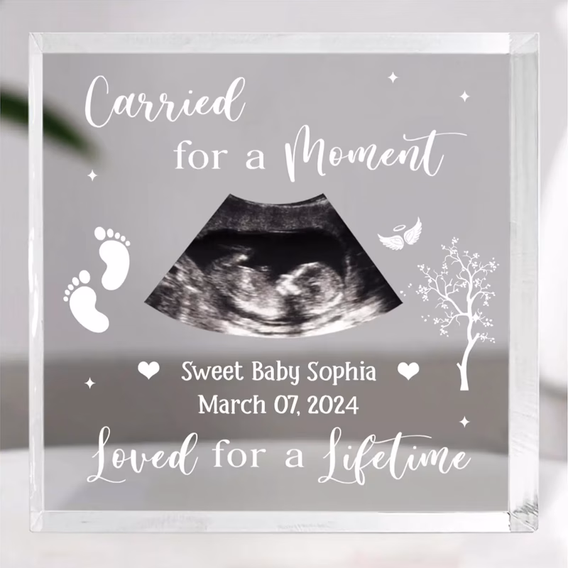2d flat a personalized memorial decoration an acrylic plaque shaped for parents who have lost a child a gift for miscarriage a condolence gift a memorial keepsake gift for mothers desktop decoration