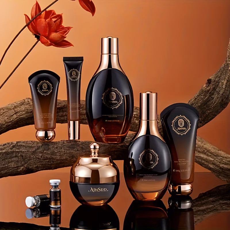 ginseng peptide luxury skincare set 12pcs peptides and ginseng extract tightens hydrates nourishes leaves skin plump and suitable for types gifts for women mothers day present localware