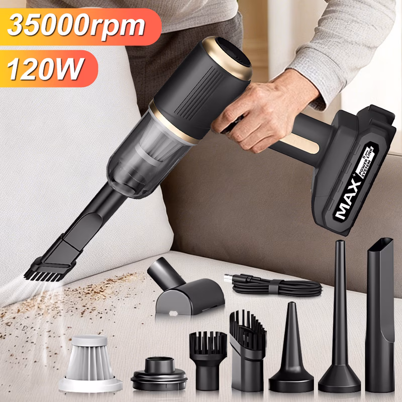 4 in 1 cordless vacuum air pump portable cordless vacuum cleaner high power blower for pet hair brushless interior keyboard perfect gift for car owners suitable for office camping computer keyboard la