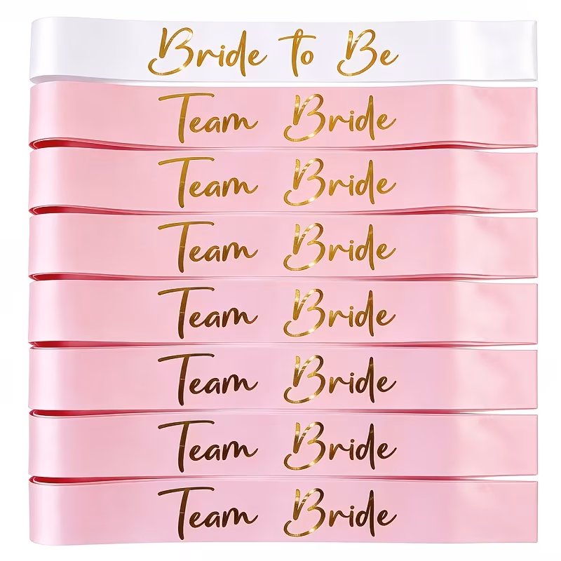 8pcs bachelorette party sash set with 1 bride to be sash and 7 sashes bridal shower sashes for bridesmaids hen party wedding accessories photobooth props