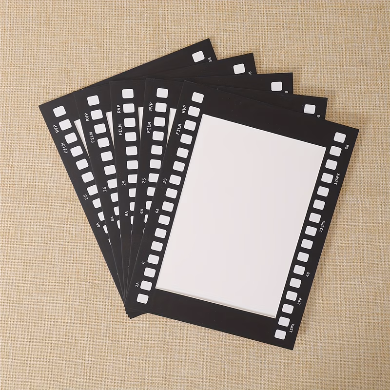 5pcs film photo frame set 6 7 inch vintage style black and white film photo card display frames minimalist vertical stick on photo wall room bedroom wall decor gift for family