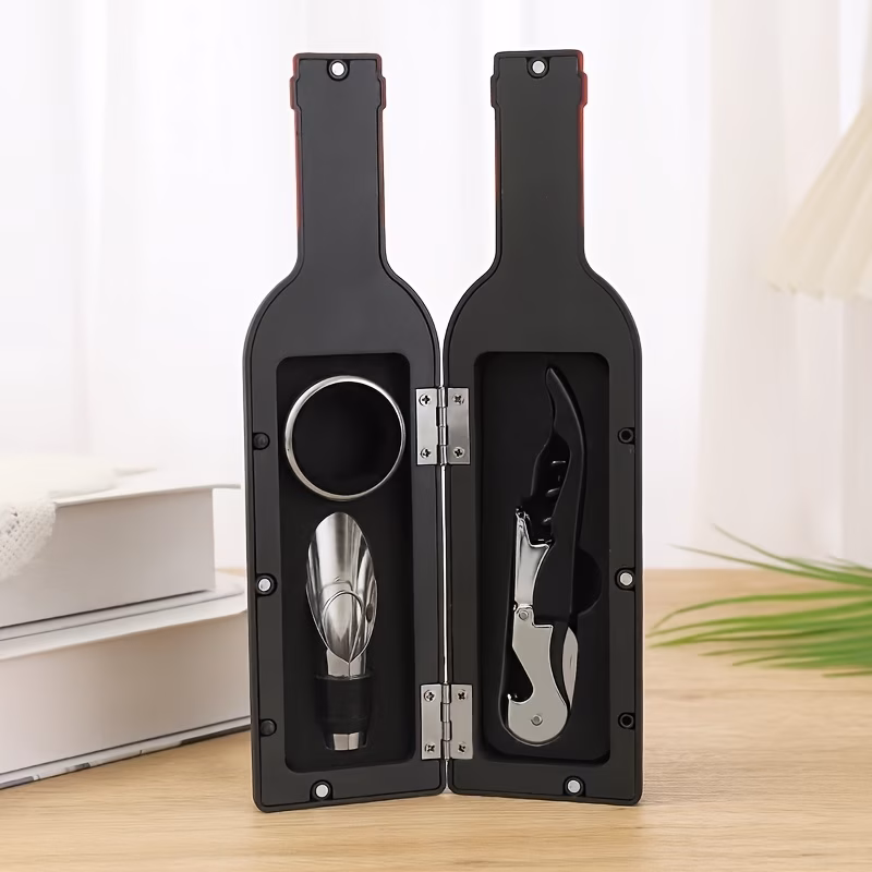 1 set 5pcs wine accessories set corkscrew gift box premium 3pcs wine accessories set wine opener for men grandfathers husbands and wine lovers suitable for birthdays christmas halloween and thanksgivi