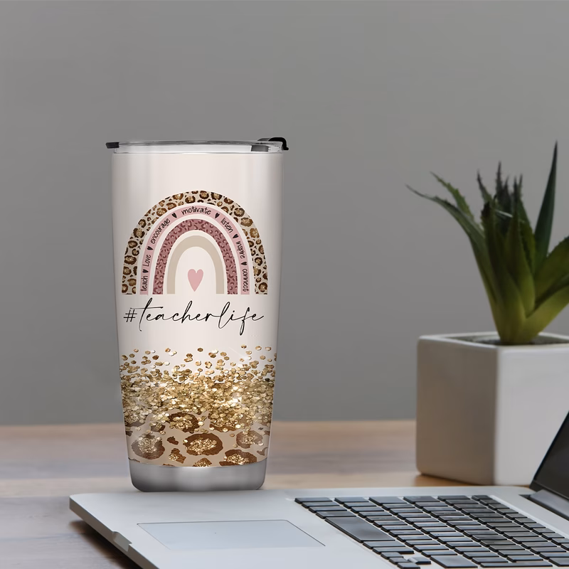 1pc 20oz 590ml personalized teacher tumbler stainless steel insulated tumblers with lid coffee travel mug cup teacher gifts teacher appreciation gifts teachers christmas birthday gift from students ba