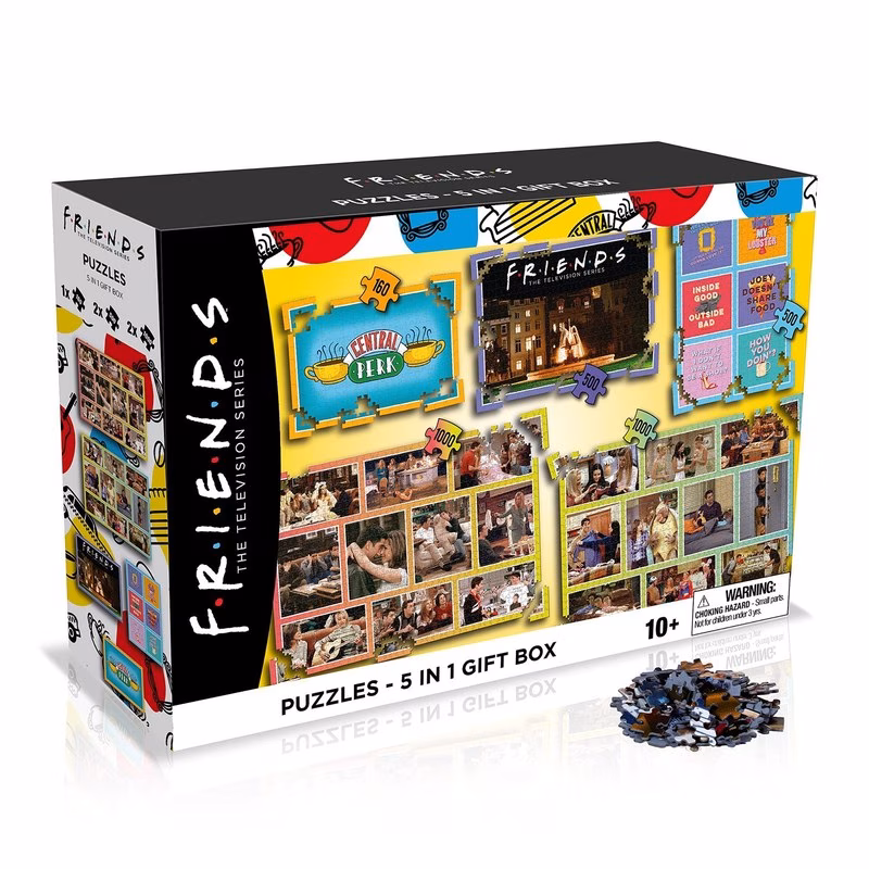 friends 5 in 1 puzzle gift box set iconic tv series characters