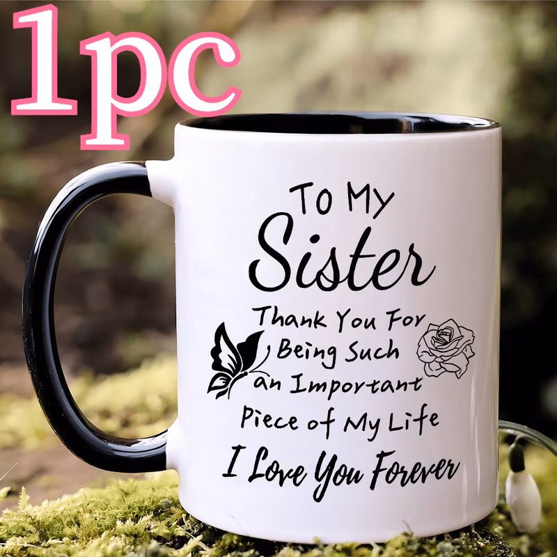 1 Mug, Double-sided Printed Photos/text/logo, Durable and Suitable for Hot and Cold Drinks, Reusable, Bulk Gift Set for Birthdays, Weddings, Corporate Brands, Family Portraits, Restaurant and Coffee S