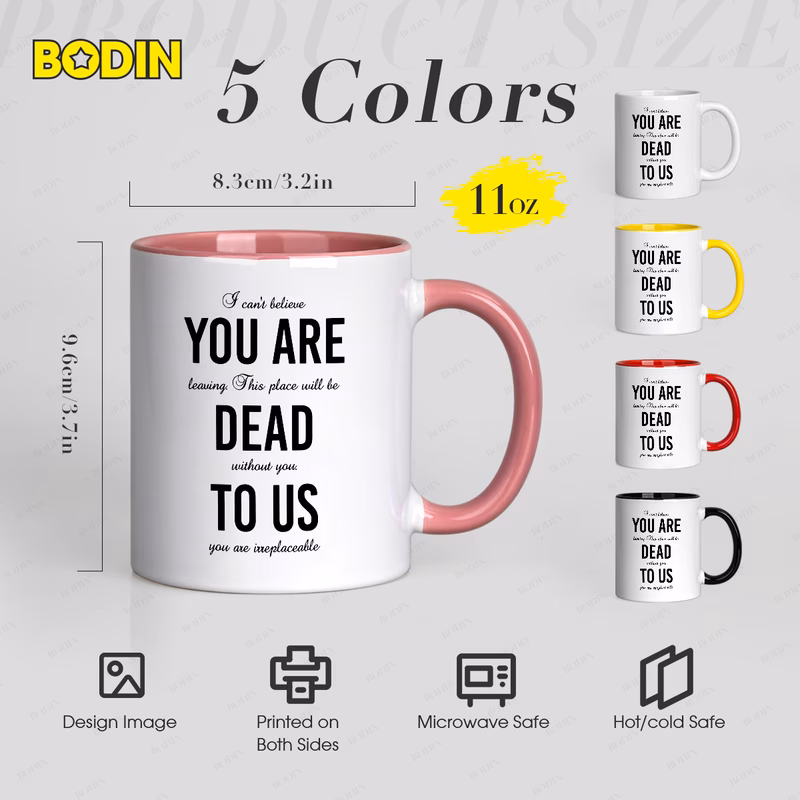 1pc 11oz ceramic funny coffee mug i cant believe you are leaving you are printed text mug personalized farewell gift for colleagues friends dishwasher microwave safe