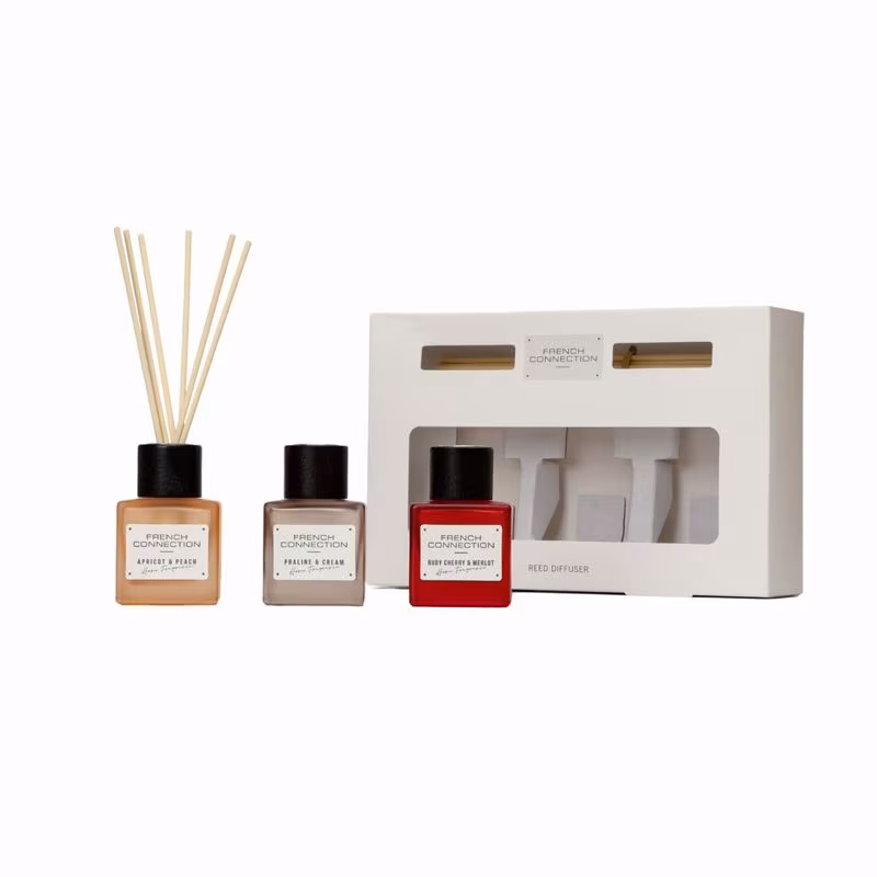 square range scented reed diffuser gift set home fragrance