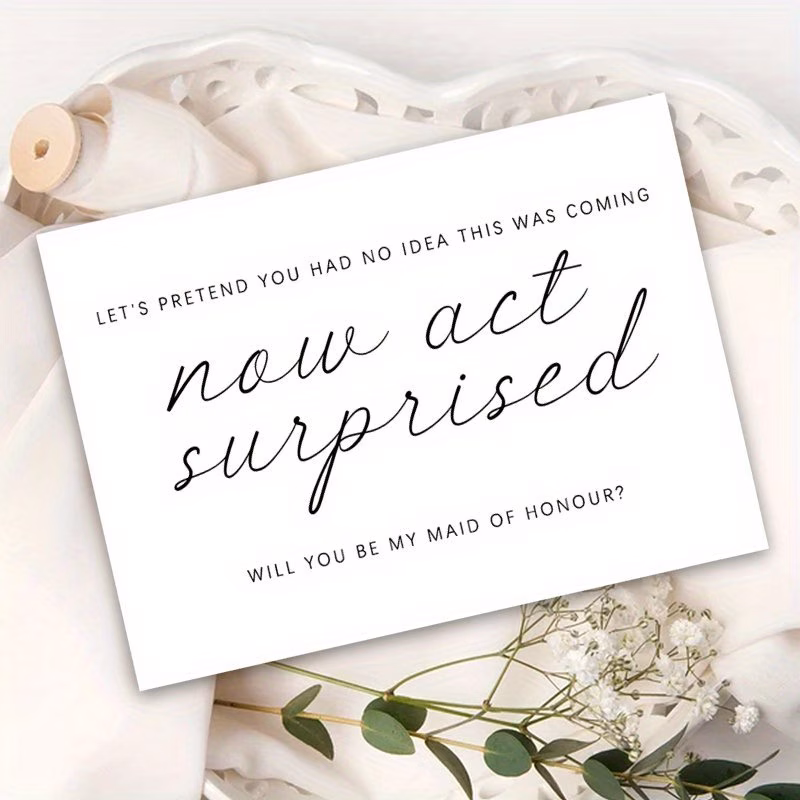 1pc of a stylish white card for proposing to brides s if your brides or of honor a gift for officiants for the wedding day