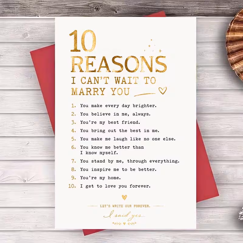 one envelope greeting cardromantic greeting card 10 i cant wait to for or for wedding engagement anniversary and valentines day gift greeting card