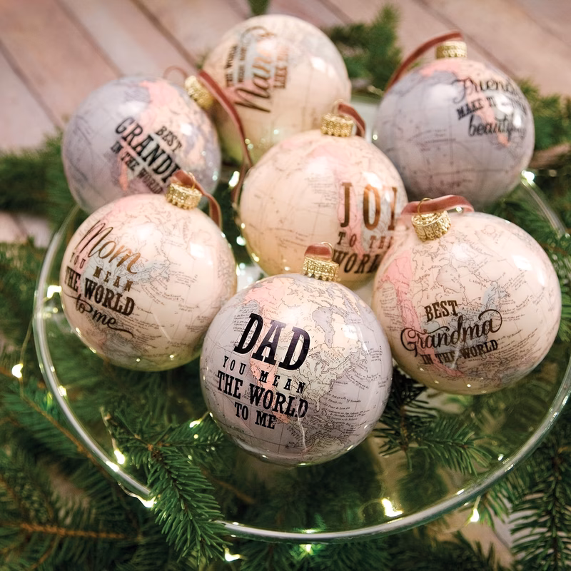christmas round ball commemorative ornament dad and