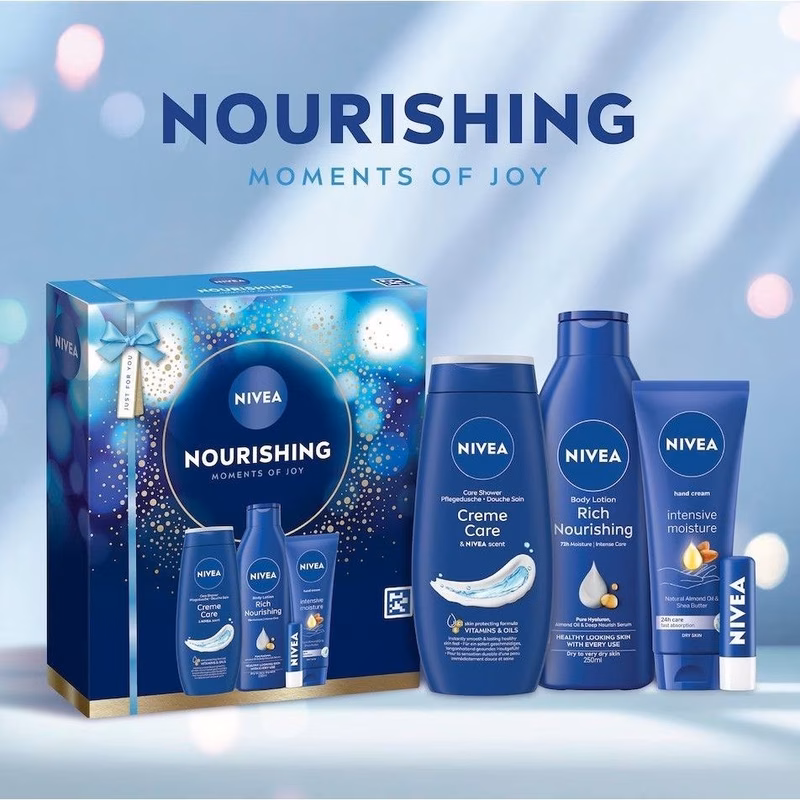 gift set creme care shower cream rich body lotion moisture hand cream lip balm skincare gift set