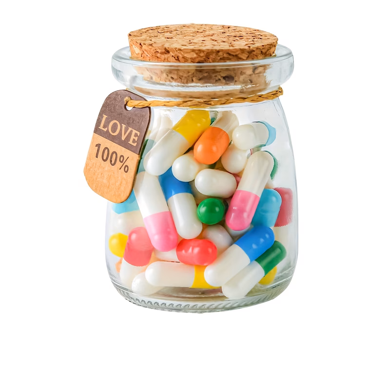messages in capsule bottles notes love letters gifts for birthdays christmas anniversaries valentines day and mothers day heart shaped pudding shaped 50pcs per pack