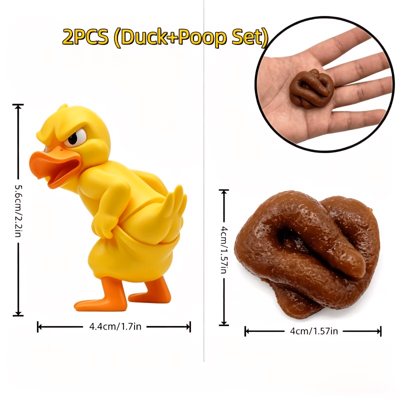 2pcs funny planter decor set duck figurine and realistic prank ornament hilarious quirky desk decor for home office stress relief gag gift idea for plant lovers pot accessory