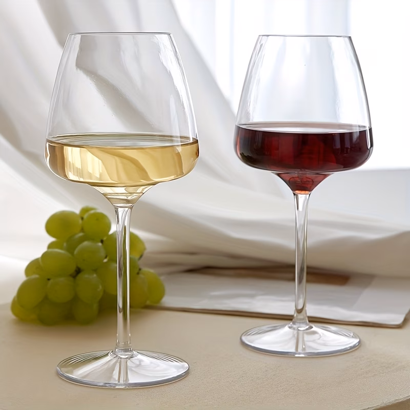 2 pack 4 pack anti fall plastic wine glasses reusable and unbreakable red and white wine cups hand blown durable machine washable multi purpose indoor outdoor suitable for christmas halloween easter t