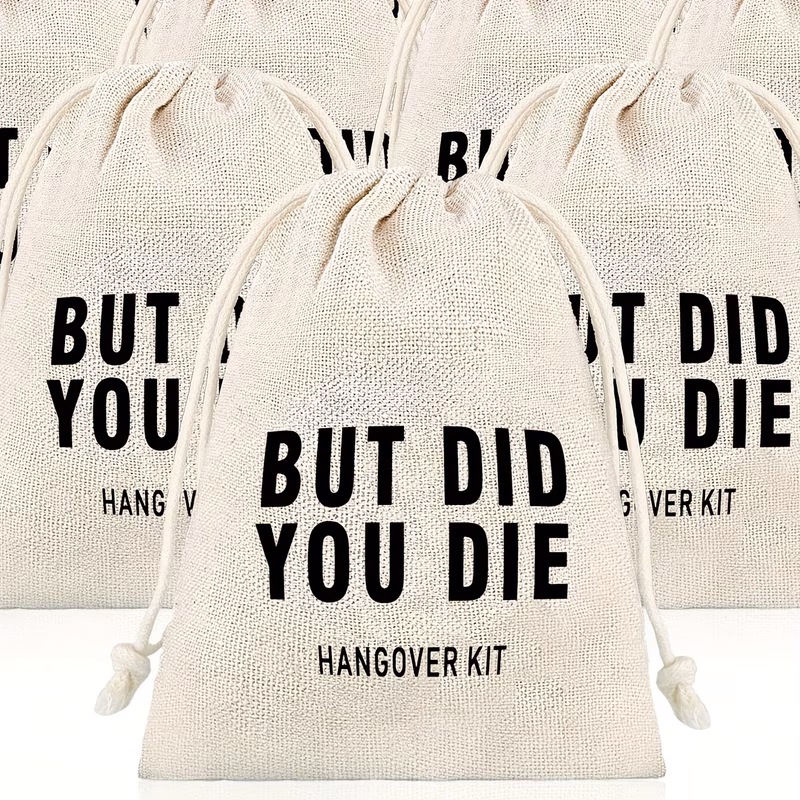 2pcs 4pcs 6pcs 12pcs hangover kit burlap bags bachelor bachelorette party supplies