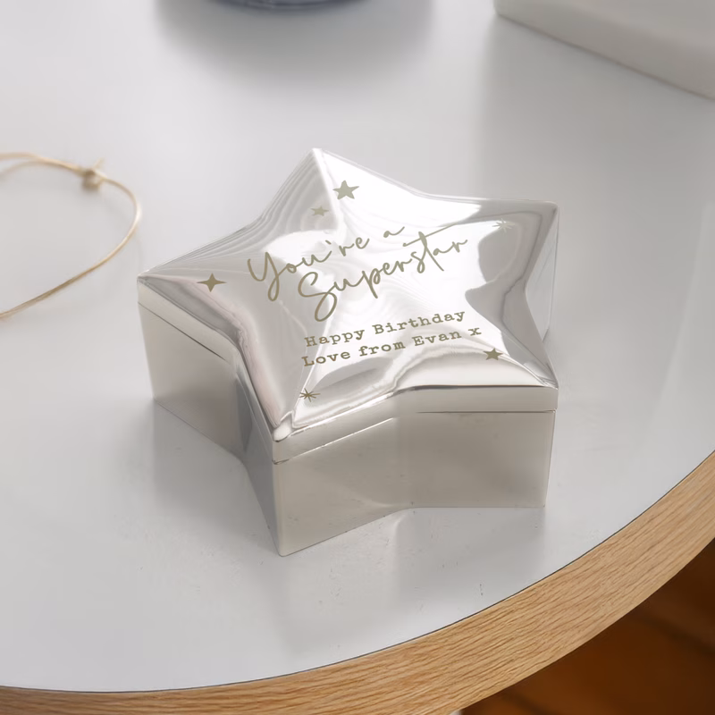 personalised youre a superstar trinket box