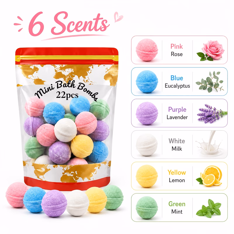 22 pack random mini in bag 6 scents colorful small gift set for halloween christmas valentines day mothers day gifts
