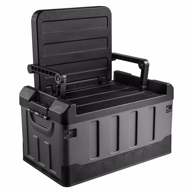 15 85 gallon multi purpose folding car storage box large capacity for clothes and camping gear durable plastic