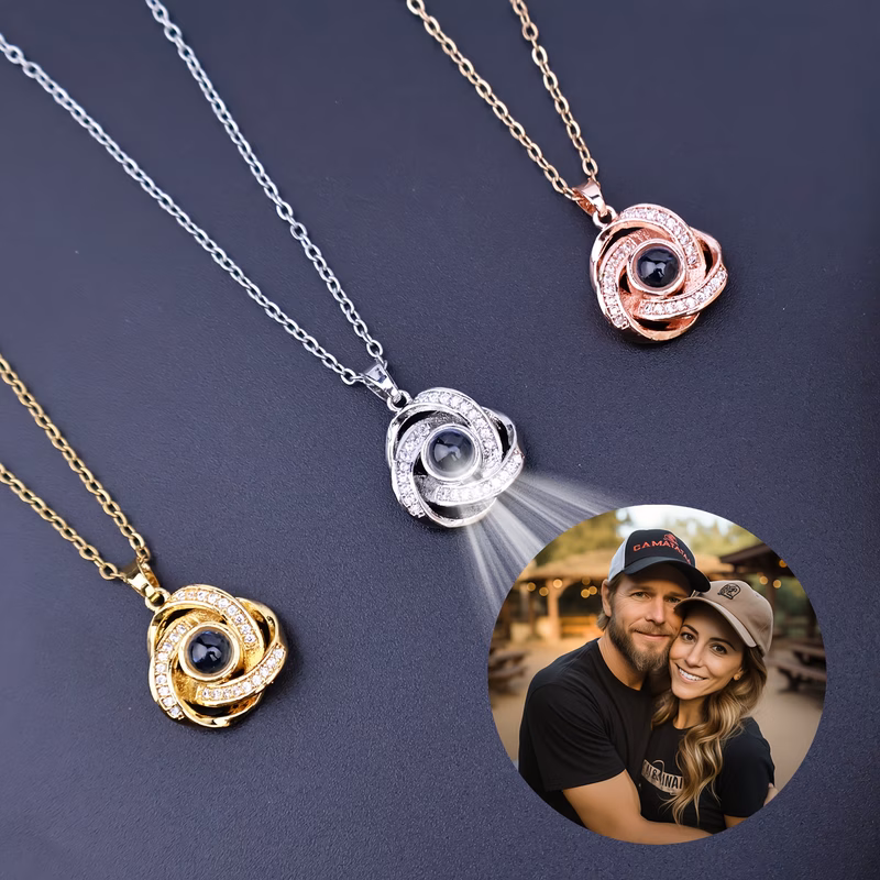 customized customized color photo projection necklace geometric pendant minimalist high end pendant necklace additions suitable for daily gifts for partner bestie friend holiday gifts mothers day vale