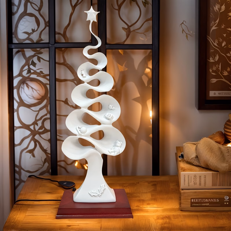 abstract art figurine of a christmas tree a festive gift for year decorating the home and a holiday atmosphere
