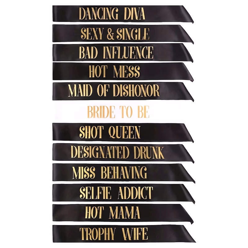 12pcs set bachelorette sash to be sash bachelorette sashes tribe wedding bachelorette party favors