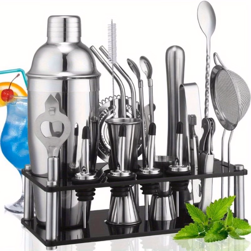 professional stainless steel shaker set complete bartender kit including jigger shaker pourer and more ideal for and restaurants