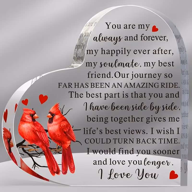 2d flat 1pc to my gift retro acrylic love letter for cute boyfriend girlfriend husband wife desk decor for anniversary valentines birthday cute marriage for her him english text display halloween chri