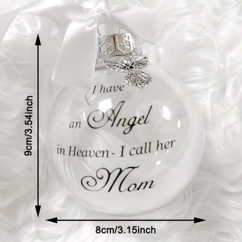 1pc of christmas commemorative angel ball hanging pendant decoration transparent plastic craft ball ornament featuring a removable top for christmas tree decoration commemorative decor christmas ornam