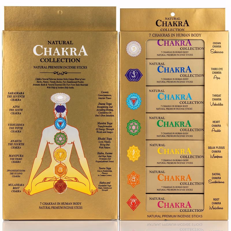 natural chakra collection incense sticks 7 chakra handrolled scented incense sticks set for meditation yoga relaxation