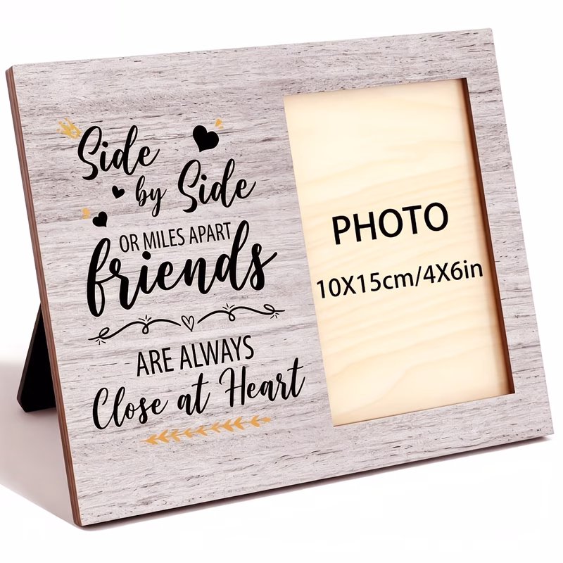 1 wooden photo frame forever square wooden photo frame graduation and birthday gift modern desktop display gift for friends bedroom desk ornament