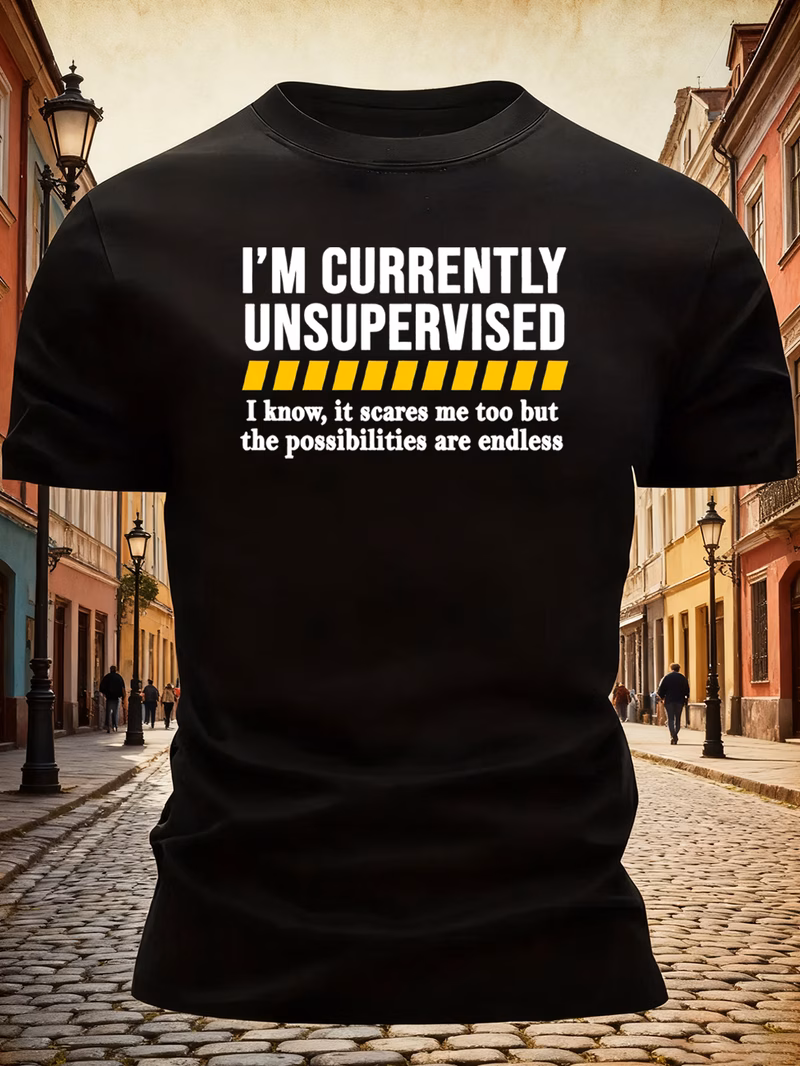 mens round neck short sleeve t shirt im and i that scares me but the are with fun text print yellow warning stripe decoration casual and a for mens tops