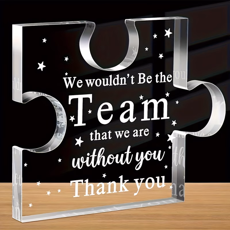 2d flat 1pc team acrylic plaque thank you gifts for bosses paperweight gifts for women appreciation gift for boss keepsake for office retirement employee appreciation day gifts for team team appreciat